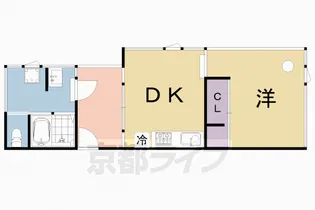 京都グリーンフィールド桂坂【401号室】の間取り