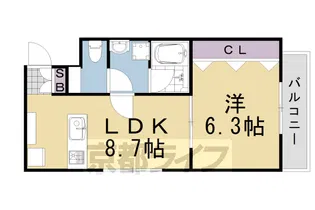 シャルレ12番館【102号室】の間取り