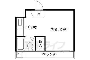 クレージュ桂【401号室】の間取り