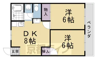 西部ハイツ【1階】の間取り