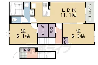 Mコンフォルト【2階】の間取り