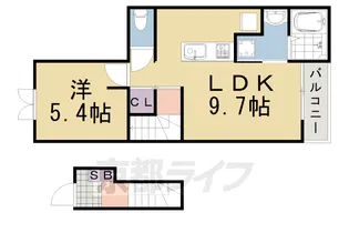 テオーリア小川Ⅰ【2階】の間取り