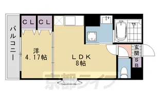 リバーサイド桂 弐番館【2階】の間取り