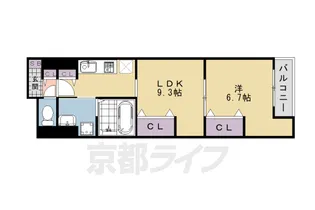 グランディオーズ桂【402号室】の間取り