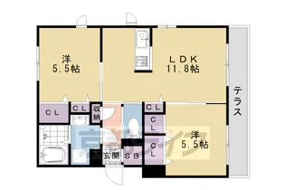 カサベルデYASHIRO【1階】の間取り