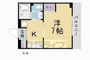 KAMIKATSURA ARCUS【303号室】の間取り