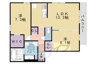 アビタシオン桂川【302号室】の間取り