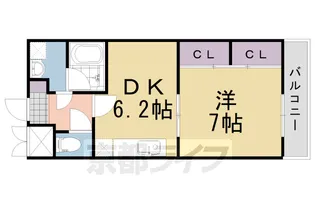 Uluru東向日【4階】の間取り