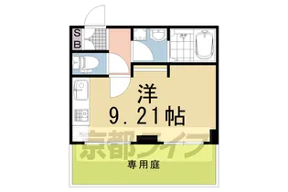 Gardencourt SOLA【104号室】の間取り