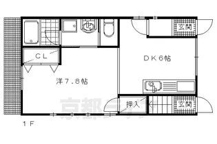 パインフィールド【1F号室】の間取り