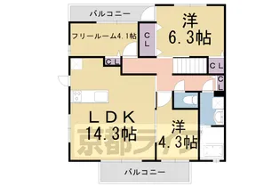 ウィンディアコリーヌ G棟【202号室】の間取り