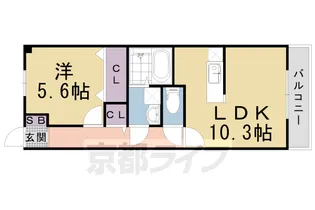 ラ・ボンボニエール【2階】の間取り