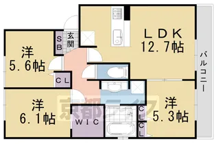リバーフロント鴨川【2階】の間取り