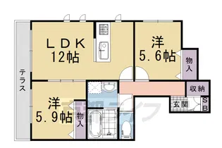 メヌエット【205号室】の間取り