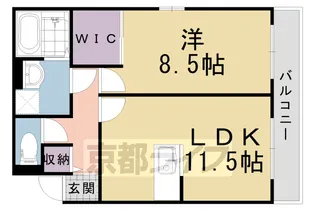 1LDKの間取り画像