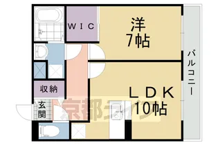 1LDKの間取り画像