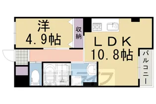 アジュールコート・久世【3階】の間取り