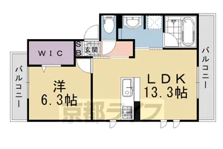 ソレイユ洛西口【3階】の間取り