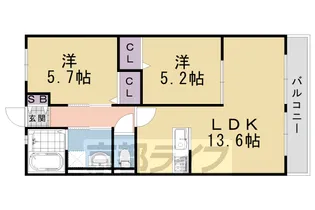 サニーコートドエル【304号室】の間取り
