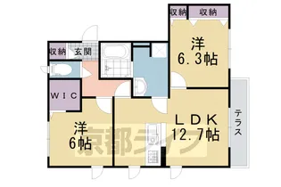 シャーメゾンうぐいす台Ⅱ【B101号室】の間取り