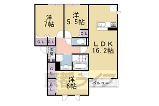リアンファミリアル1棟【1階】の間取り