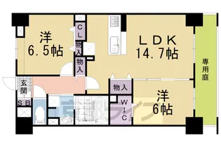 京都府長岡京市友岡西畑【マンション】の間取り