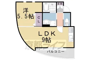 ルミエール・ウエスト【207号室】の間取り