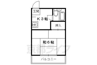 メゾンフリスコ【403号室】の間取り