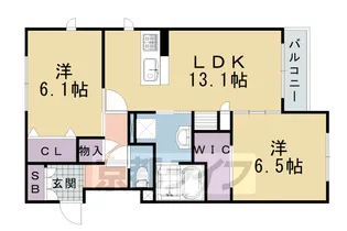 ローズコート【121号室】の間取り
