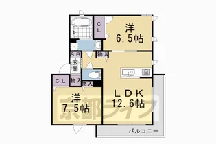 京都府京都市伏見区久我本町【マンション】の間取り