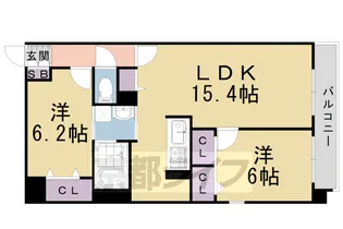 アルディエンテ Y&J Ⅱ【3階】の間取り