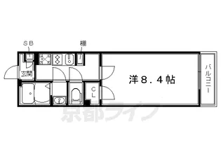 クレイノセントコージア山崎【206号室】の間取り
