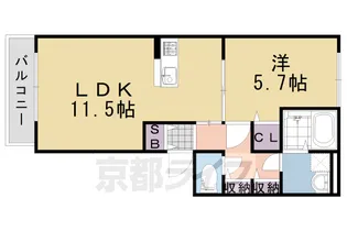 カーサ アザレア【101号室】の間取り