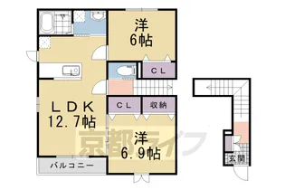 バンブーアン【201号室】の間取り