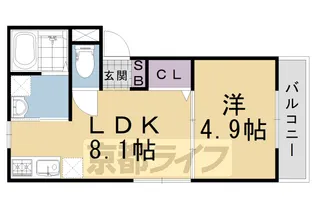 グランパシフィック寺戸スクエア【201号室】の間取り