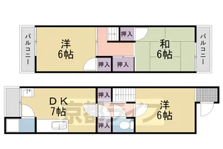 京都府向日市寺戸町西田中瀬【一戸建】の間取り