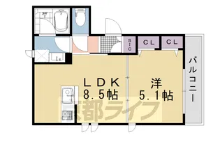 シャーメゾン長岡【301号室】の間取り