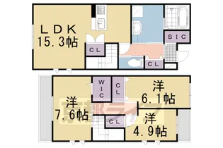 ラシーネ洛楽【103号室】の間取り