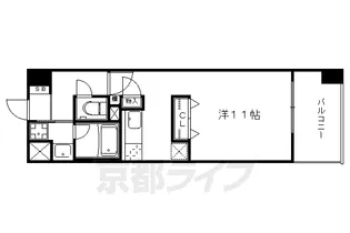 クリスタルグランツ西大路三条【2階】の間取り
