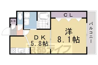 ROOTS神泉苑【1階】の間取り