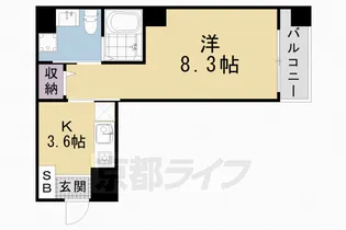 PINEWEST【6階】の間取り