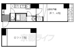 京都府京都市右京区西院乾町【マンション】の間取り