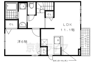 エレガンス・常盤【2階】の間取り