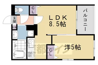 COCO SANJO【201号室】の間取り