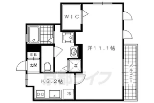 コンフォート冷泉【1階】の間取り
