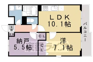 エスポアール西大路【1階】の間取り