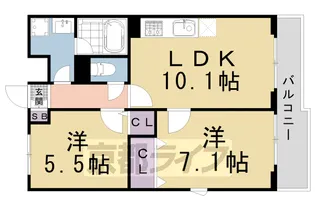 エスポアール西大路【3階】の間取り
