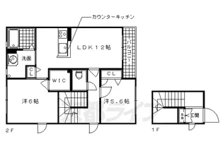シャーメゾン御所ノ内本町【201号室】の間取り