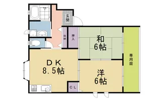 山越FLORA GARDEN【102号室】の間取り