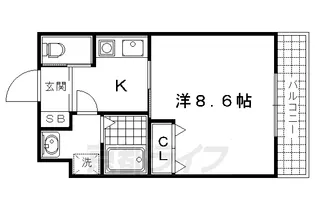 ヴィータ京都西院【1階】の間取り